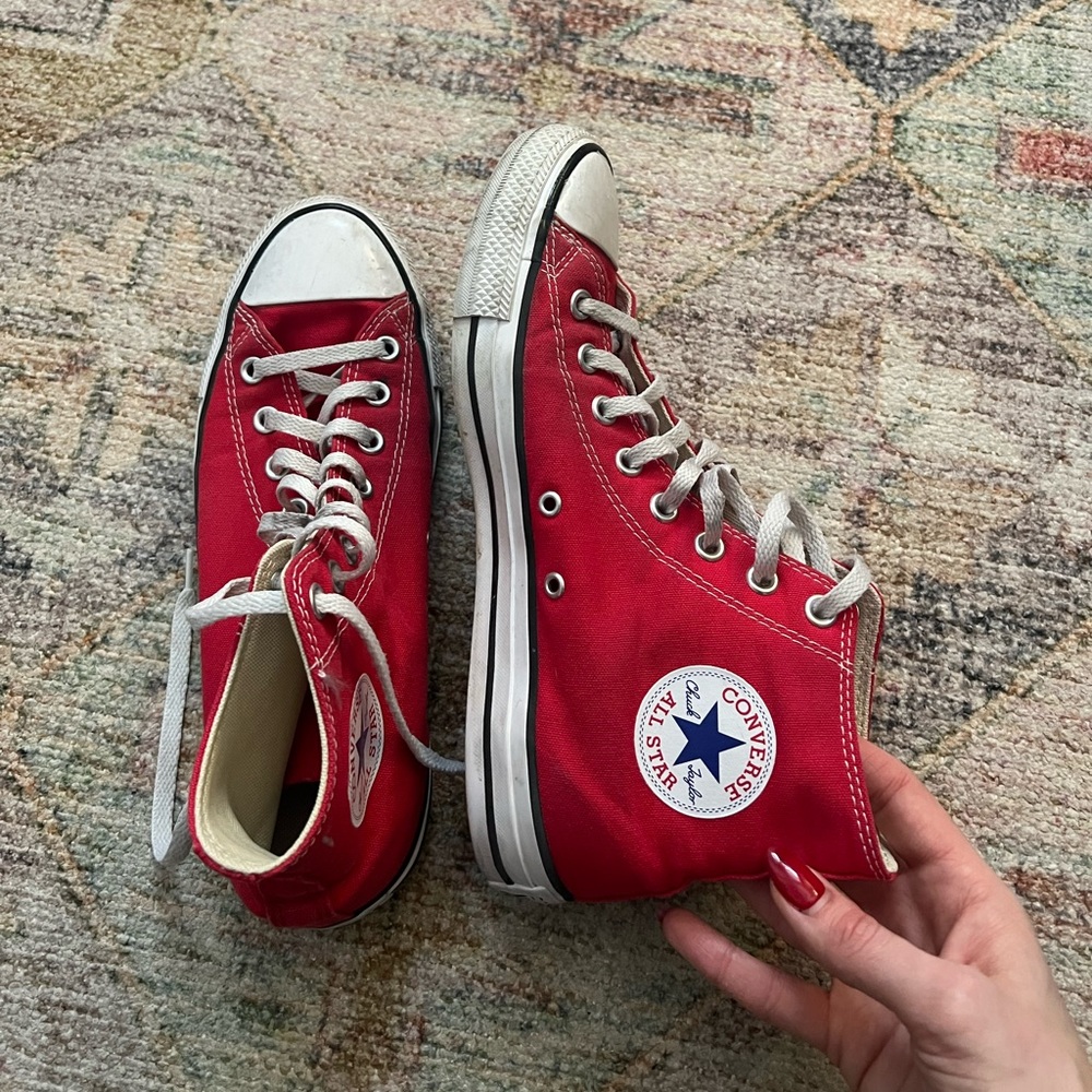 SOLD Red High Top Converse Sneakers